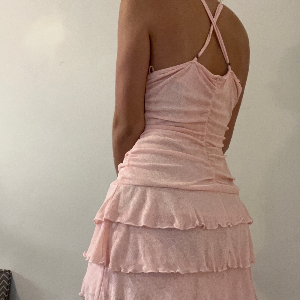 ruffled short dress